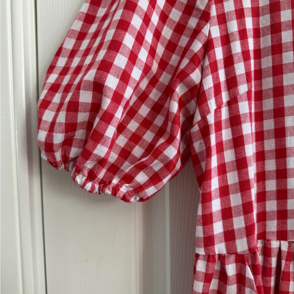 Game Day! Red and White Gingham Dress with Pockets! - Picture 2 of 10